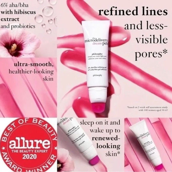 Philosophy The Microdelivery Dream Peel 1.7oz 6% aha/bah Refining Gel Hibiscus - Picture 2 of 7